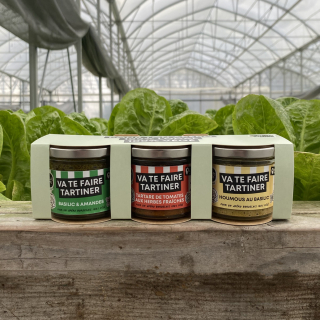 Coffret 3 tartinables végétaux (pièce) - Ferme urbaine aquaponique à Bordeaux
