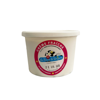 Crème fraiche entière au lait cru ferme de Tartifume (25cL) - Ferme urbaine aquaponique à Bordeaux