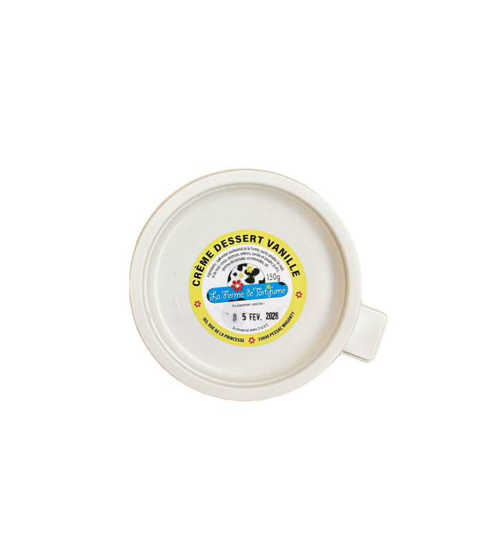Crème dessert vanille de la ferme de Tartifume (150g)