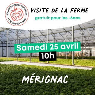 Visite Samedi 25 Avril - 10H "Fête du printemps" - Ferme urbaine aquaponique à Bordeaux