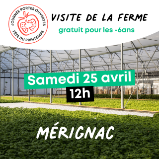 Visite Samedi 25 Avril - 12H "Fête du printemps" - Ferme urbaine aquaponique à Bordeaux
