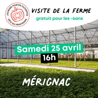 Visite Samedi 25 Avril - 16H "Fête du printemps" - Ferme urbaine aquaponique à Bordeaux