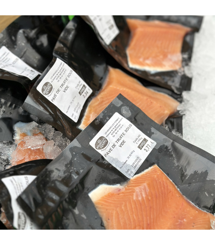 2 pavés de truite 150g  - 26,90€ le kg
