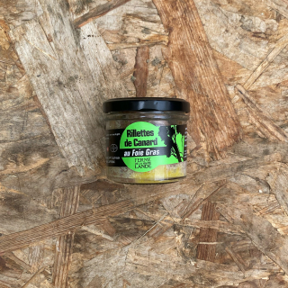 Rillettes de canard au foie gras 100g (pièce) - Ferme urbaine aquaponique à Bordeaux