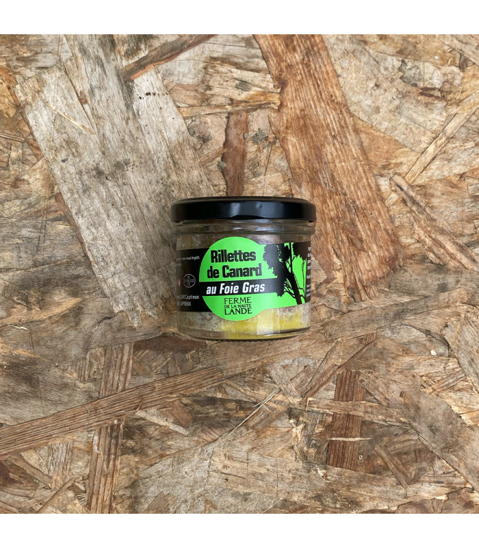 Rillettes de canard au foie gras 100g (pièce)
