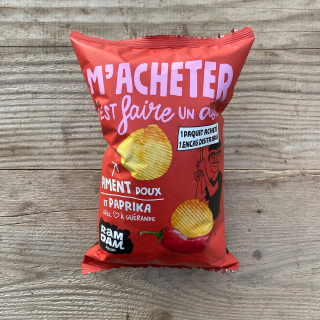 Chips piment doux & paprika Ramdam Social (125g) - Ferme urbaine aquaponique à Bordeaux
