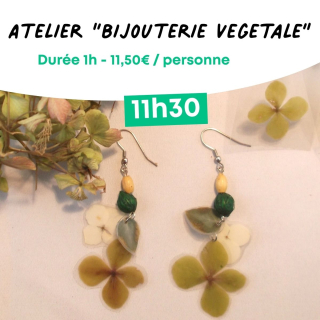 Atelier 1h - 25/04 "bijouterie végétale" - Boucles d'oreilles - 11h30 (1 place) - Ferme urbaine aquaponique à Bordeaux