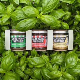 Coffret 3 tartinables végétaux (pièce) - Ferme urbaine aquaponique à Bordeaux