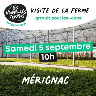 Visite Samedi 5 Septembre - 10H - Ferme urbaine aquaponique à Bordeaux