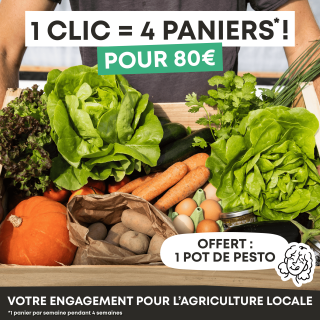 4 paniers de saison - abonnement mensuel - Ferme urbaine aquaponique à Bordeaux