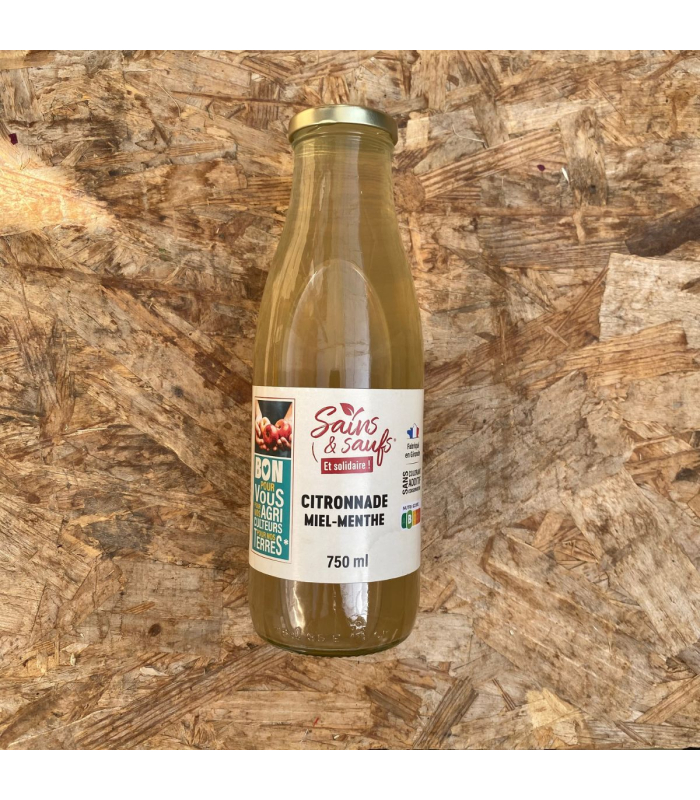 Citronnade miel menthe 75cl (pièce)