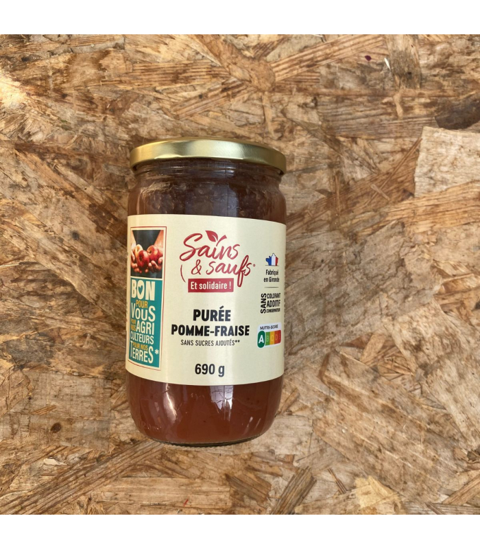 Purée de pomme fraise 690g (pièce)