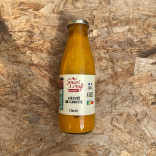 Velouté de carottes, 75cL (pièce) - Ferme urbaine aquaponique à Bordeaux