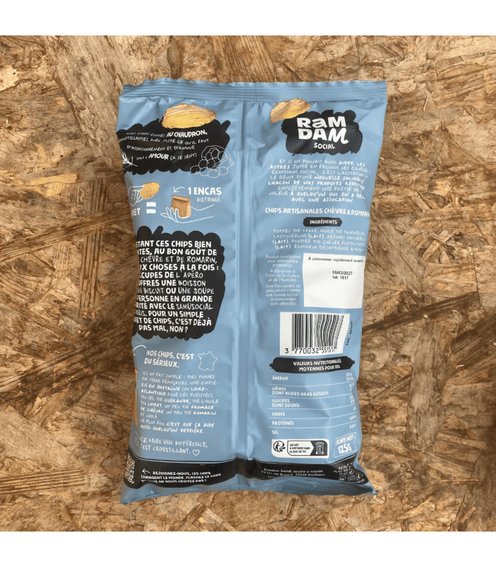 Chips chèvre & romarin Ramdam Social (125g)