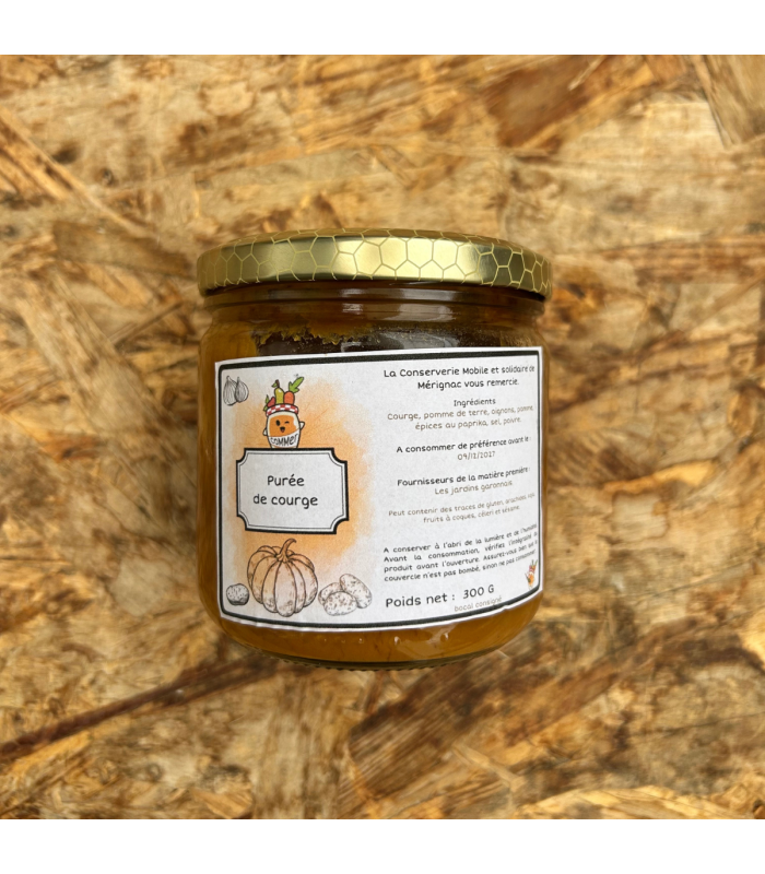 Purée courge, pomme de terre & oignon, 300 g (pièce)