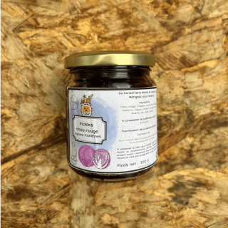 Pickles de chou rouge, 200 g (pièce) - Ferme urbaine aquaponique à Bordeaux