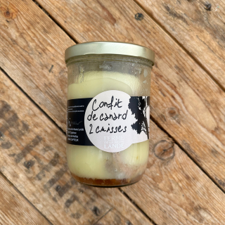 Confit de Canard 2 cuisses, 700g (pièce) - Ferme urbaine aquaponique à Bordeaux