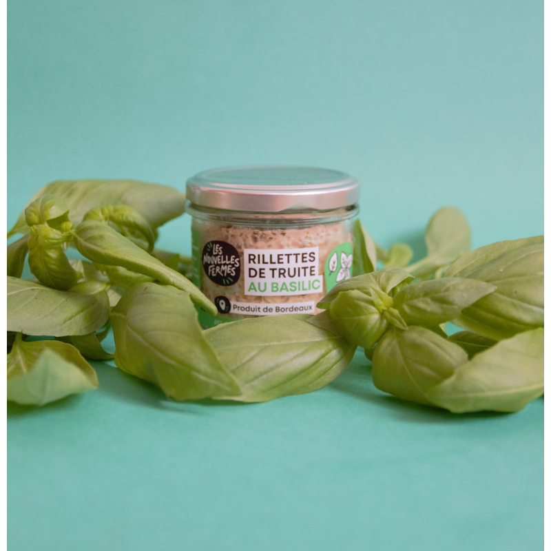 Rillettes de truite au basilic, 90g (pièce)