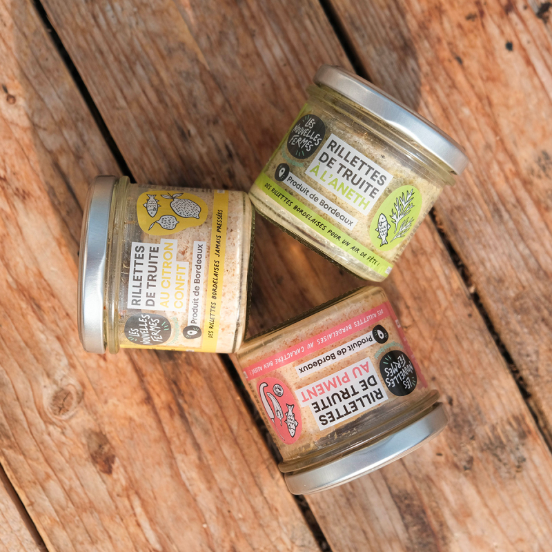 Coffret 3 rillettes de truite (pièce)