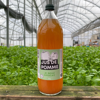 Jus de pomme au basilic (1L) - Ferme urbaine aquaponique à Bordeaux