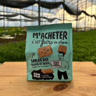 Sablés olive & thym Ramdam Social (100g) - Ferme urbaine aquaponique à Bordeaux