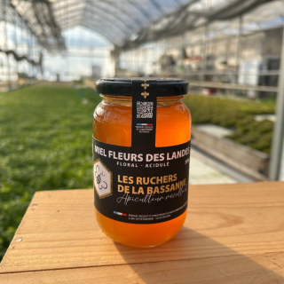 Miel de fleurs des landes 500g (pièce) - Ferme urbaine aquaponique à Bordeaux